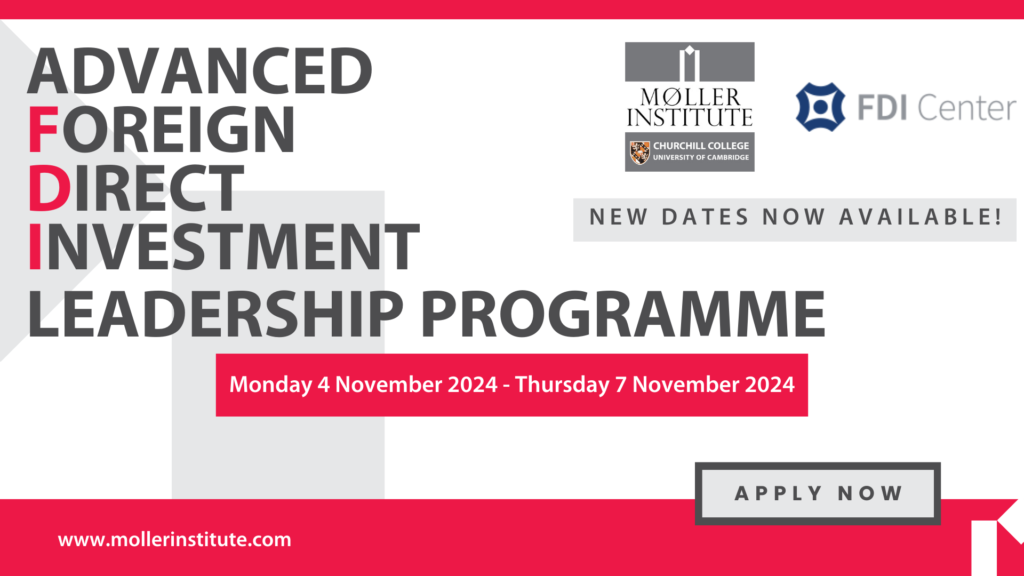 Promotional image of the Advanced FDI Leadership Programme on 4th to the 7th November, 2024