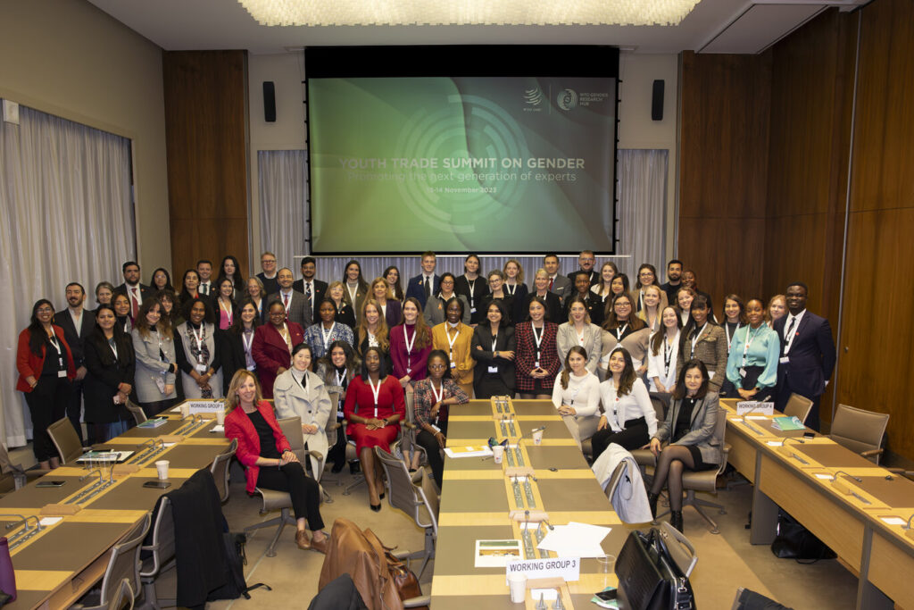 Participants at the WTO Youth Trade Summit in Geneva, November 2023