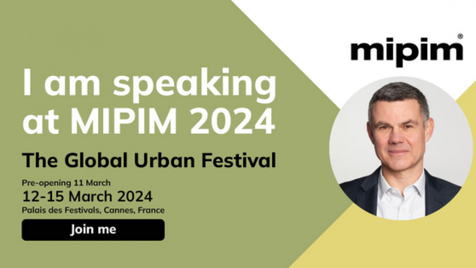 Image of Andreas Dressler to promote his participation as a speaker at MIPIM, real estate conference.
