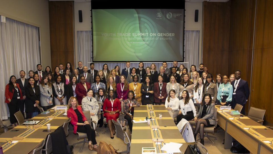 Participants at the WTO Youth Trade Summit in Geneva, November 2023